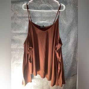 Brown Cold Shoulder Top !!